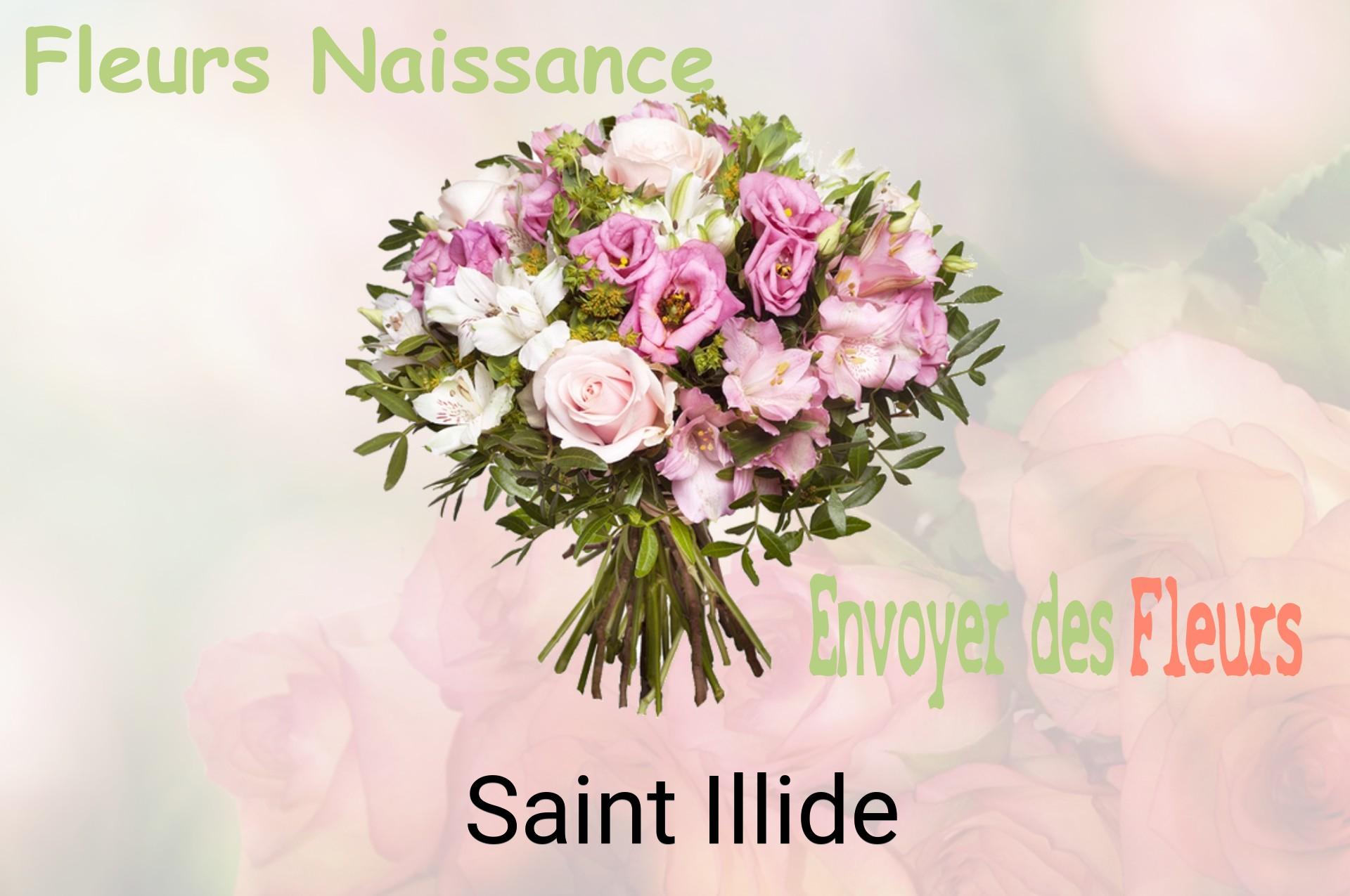 Bouquet de fleurs de naissance livré à Saint-Illide
